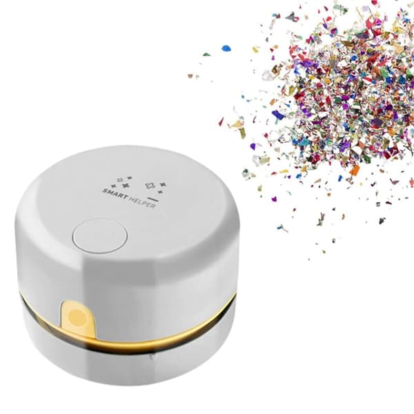 Desktop Vacuum Cleaner, Mini Table Vacuum Cleaner, Rechargeable Table Vacuum Cleaner, Portable Table Vacuum Cleaner Pink