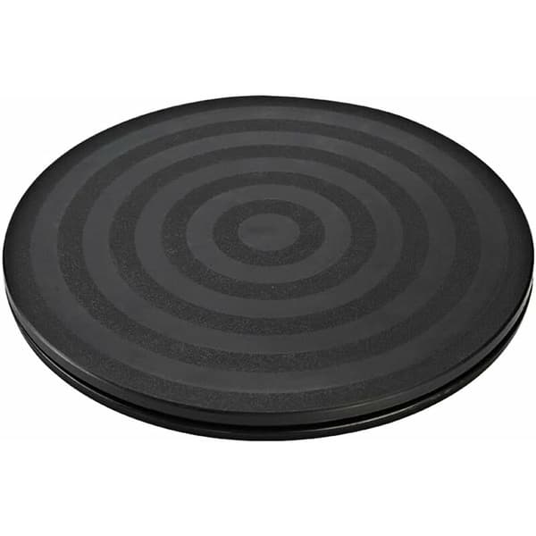 360° Rotating TV Stand Base - 1 Piece Solid Black Turntable with Bearings, Universal Round Pivot Support