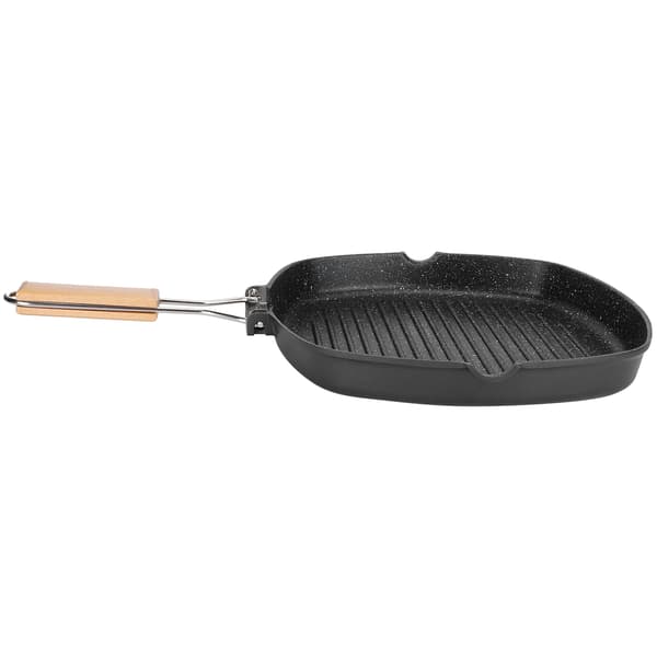 NonStick Practical Frying Pan Skillet BBQ with Foldable Handle Cookware (28cm)