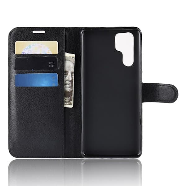 Huawei P30 Pro - Litchi Pung Etui - Sort Sort Sort