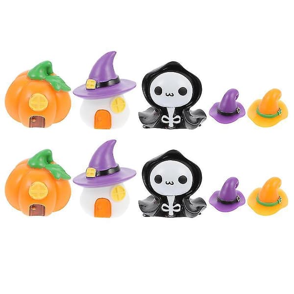10 stk. mikrolandskapsdekorasjoner for Halloween-dekorasjoner