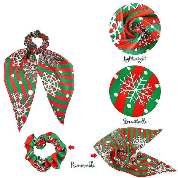Hårbånd Julebånd Skjerf Scrunchies Trendy Elastiske Hårbånd