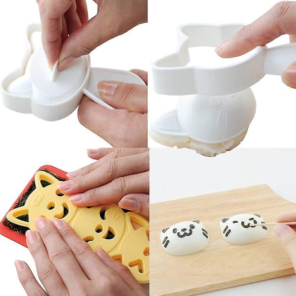 Rice Ball Mold Set, Cute Cat Rice Ball Mold DIY Kitchen Utensils