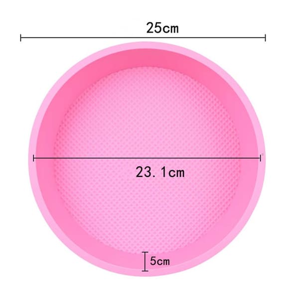 Stor rund bakeform i silikon, kakeform 23 cm