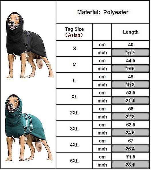 Pet Dog Clothes Terry Drying Bathrobe Coat Puppy Warmer Clothes (L)