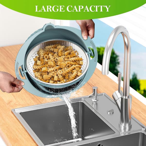 4-in-1 Colander with Mixing Bowl Set - Strainers for Kitchen