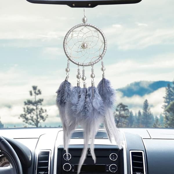 Small Dream Catcher Grid Handmade Feather Dream Catcher Car Not