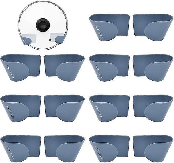 8-pack Lid Holder, Wall Mounted Lid Holder Set, Frying Pan Lid, Lid Holder, Wall Mounted Holder for Kitchen