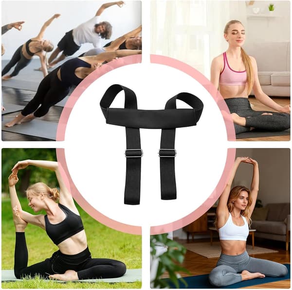Modstandsbånd til yoga, Styrkebånd sort - Schwarz