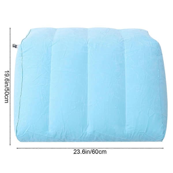 1 pc Inflatable Knee Pillow Lightweight Portable Pillow for Relaxation Knee Leg Support Elevating Support Pillow (Blue)