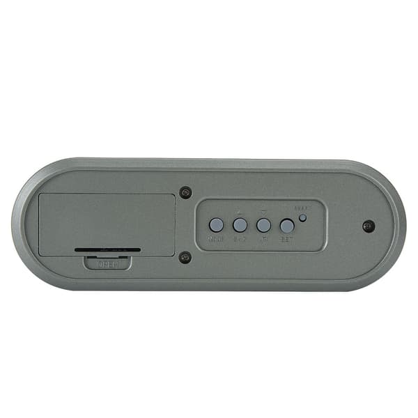Innovativ pennholder LCD digital elektronisk klokke med evighetskalender temperaturvisning