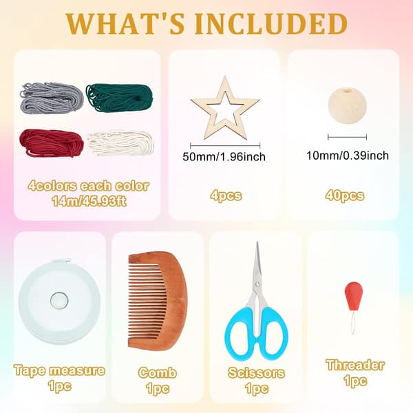 DIY Makrame Juletre Kit Makrame Kit for Nybegynnere Jul