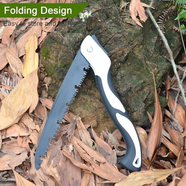 Heavy Duty 10-inch Pruning Saw, Folding Hand Saw with SK5 Curved Blade, for Tree Pruning.