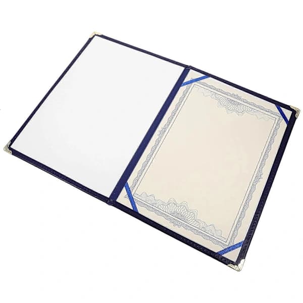 Certificate Folder Decorative Certificate Holder Certificate Protector Certificate Cover Dark Blue 32.40X23.20X1.00CM