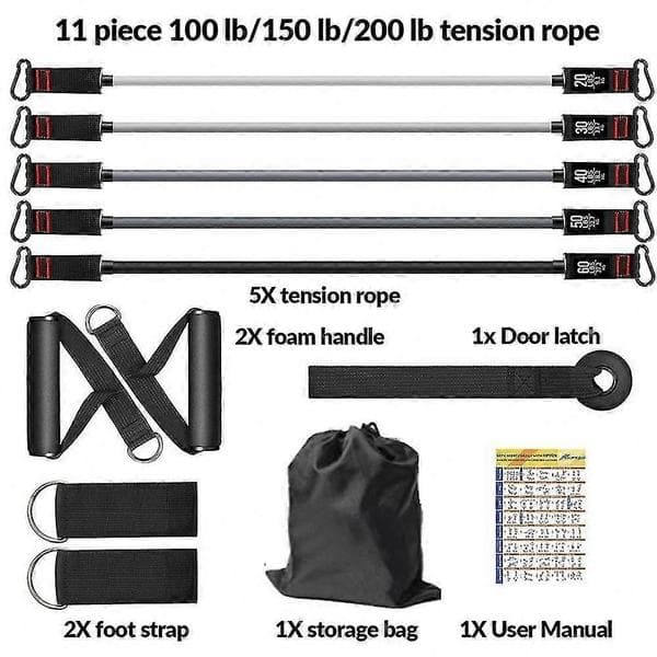 Elastic Resistance Bands for Indoor Gym, Multifunctional Exercise Expander