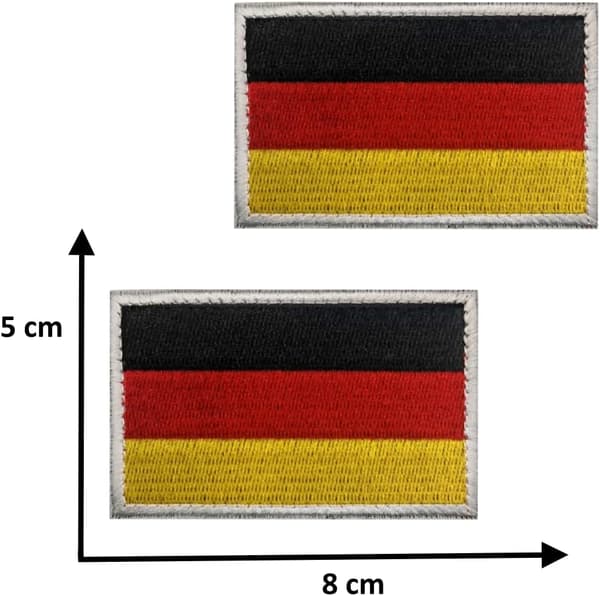 2 Sotilasmerkkiä - 8 x 5 cm - 2 Tarralla Ommeltavan Lipun Sarja
