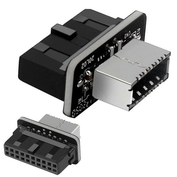 USB 3.0 till USB 3.1/3.2 Typ C Frontpaneladapteromvandlare - EU-kontakt
