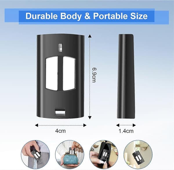 433.92MHz Remote Control for Gate, 2pcs Universal Garage Door Remote Control, Remote Control Compatible with to.GO 2WV 4WV, IO.2WV, LO.T2WMR, T2 [DB]