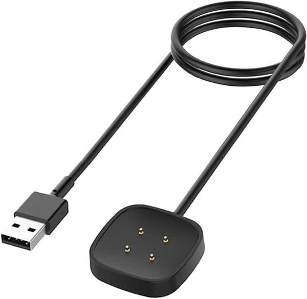 Oplader til Fitbit Sense/Sense 2/Versa 3/Versa 4, Udskiftningsladekabel Magnetisk Dockingstation til Fitbit Sense 1/2, Versa 3/4 Smartwatch
