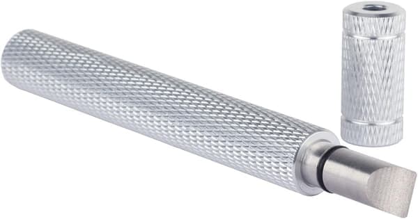 Golfkølle Groove Sharpener, Regrooving Værktøj og Renser til Wedges & Jern - Generer Optimal Backspin - Egnet til U & V-riller Sølv Sølv Silver