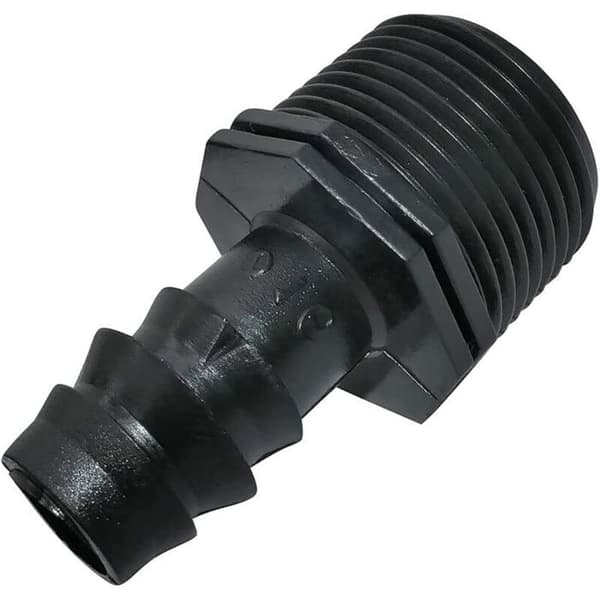 [10-pack] Essential Drip Irrigation Accessory: 16mm Male Threaded Hose Connector with Part