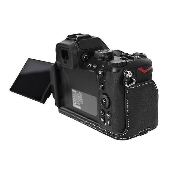 Ægte Læder Kamerataske til Nikon Z 50 II - Sort