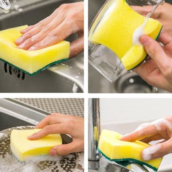 Kitchen Cleaning Sponges, Eco-Friendly Non-Scratch Dishcloths, Scouring Sponges (24-Pack)
