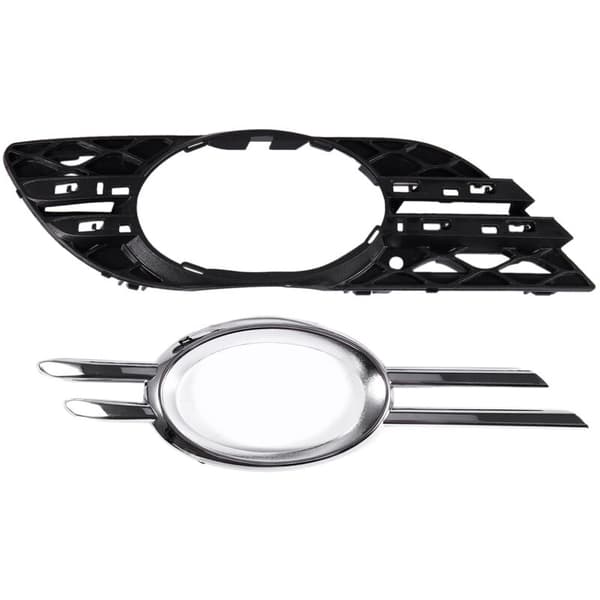 4 pcs Fog Light Bumper Chrome Trim Cover Grille Left Right for 2007 2008 2009 W211 E320 E350 E550 E63