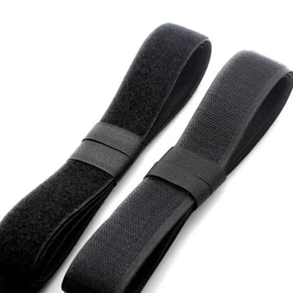 Syband 30 meter x 20 mm, ikke-klæbende velcro, sort