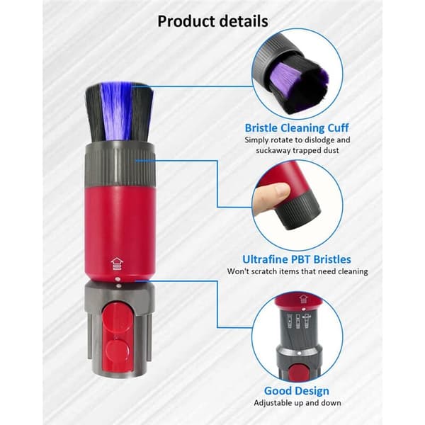 Trace-free dust brush suitable for V7 V10 V11 V15 part vacuum cleaner replacement dust removal brush