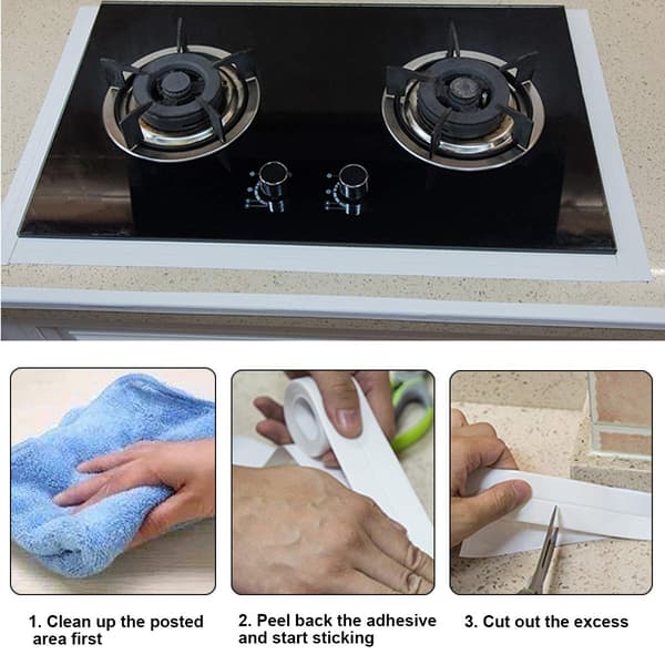 White Silicone Bathroom Sealant, Sealing Tape for Kitchen or Bathroom