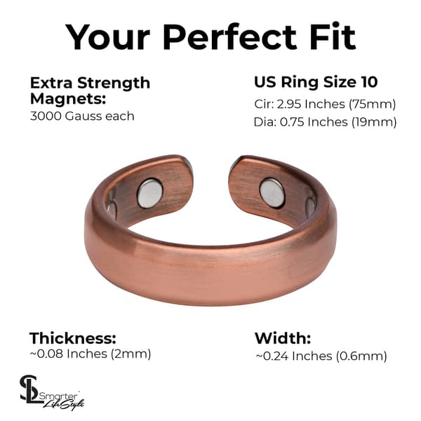 Smarter LifeStyle Elegant Ren Kobber Magnetisk Ring