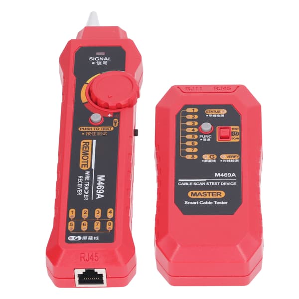 Network Cable Tester Multifunctional Anti-interference Portable Wire Tester Finder with Headphones Light