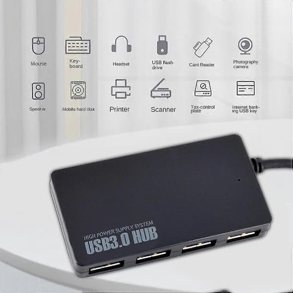 USB 3.0 Hub Højhastigheds USB3.0+USB2.0 Hub Ekstern 4-ports Adapter Splitter Til Laptop Understøtter Windows