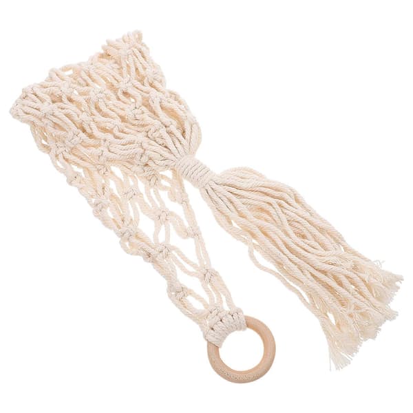 1 pc Hanging Basket Fruit Vegetable Basket Decorative Cotton Rope Woven Basket