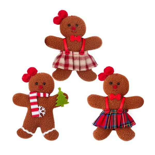 #3 stk. honningkagemænd juledekorationer#
