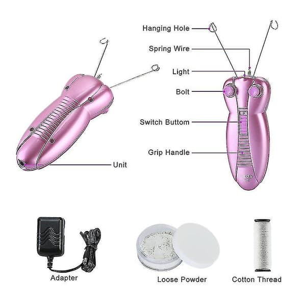 Hårfjerner for damer, elektrisk epilator for kvinner, ansiktstråding, ansiktsbarbermaskin