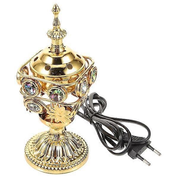 Electric Incense Burner Holder Delicate Incense Burner for Office Home Decor (EU Plug)