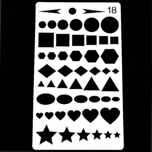 16 st A6 Various Pattern Drawing Stencils DIY Hollow Drawing Templates for Notebook Diary Scrapbook Photo Album DIY