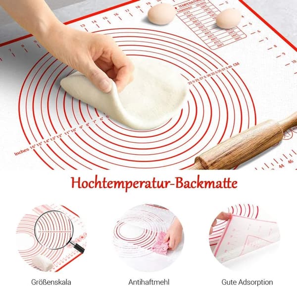 Bakematte - 70x50cm Gjenbrukbar silikonbakematte - Deigmatte