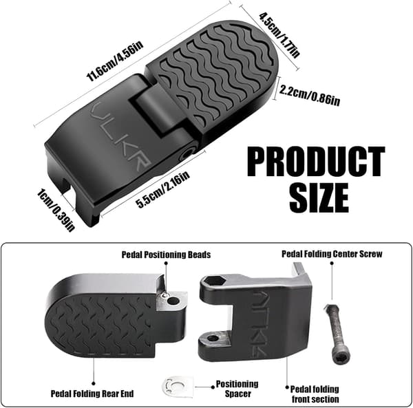 Non-slip Peg Rear Pedals Foldable Footrests Bicycle Rear Pedal U-G