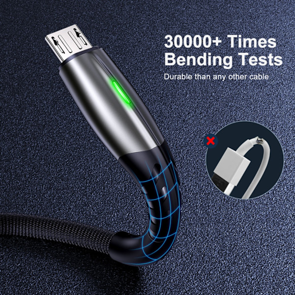 Datakabel Ladekabel RØD MICRO USB MICRO USB Rød Red Micro USB-Micro USB