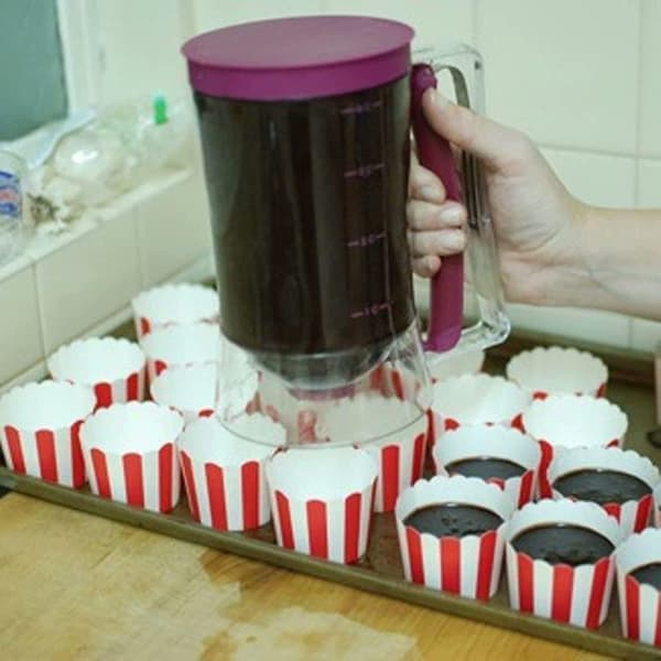 Batter Dispenser - For Filling and Decorating - Pancakes and Donuts - With Measuring Cup