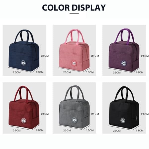 Madkasse Taske Bento Box Isolering Pakke Termiske Picnic Tasker Sort