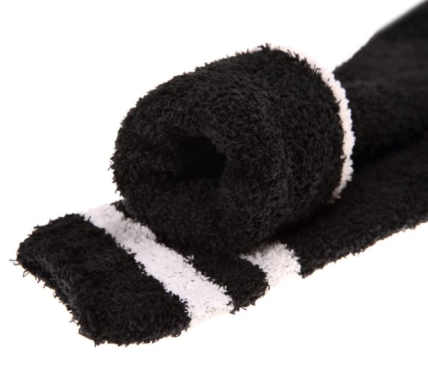 Stribede knæstrømper til kvinder, Over Knee High lange fluffy strømper, søde tegneserie lårhøje strømper, varme stribede benvarmere