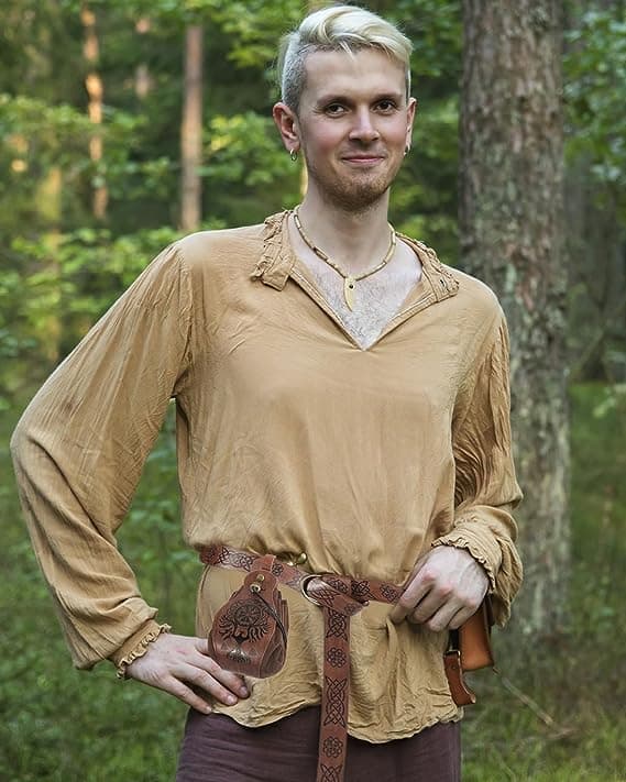 Viking-Inspired Medieval Belt with Pouch for Halloween Costume