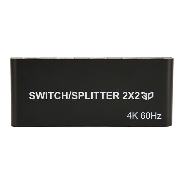 HD Multimedia Interface Switcher 2 ind 2 ud 4K HD Multimedia Interface Splitter til PC-projektor TV 100‑240V EU-stik