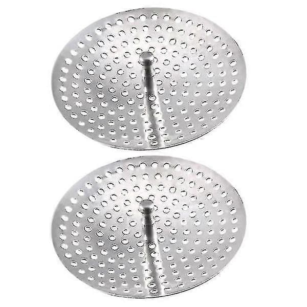 2-pakning Platt Rund Design Vaskesil i Rustfritt Stål