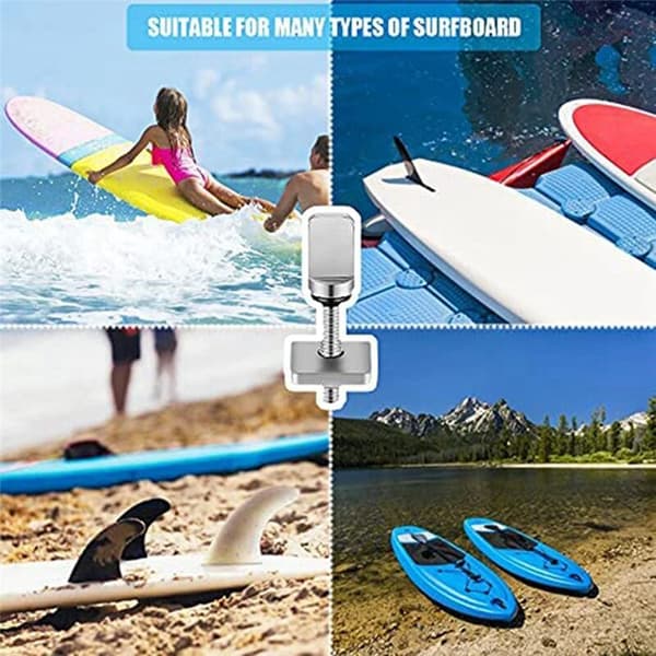 6 stk. Surfbræt Finneskruer, Værktøjsfri Tommelskruer i Rustfrit Stål til SUP Longboard Paddleboard