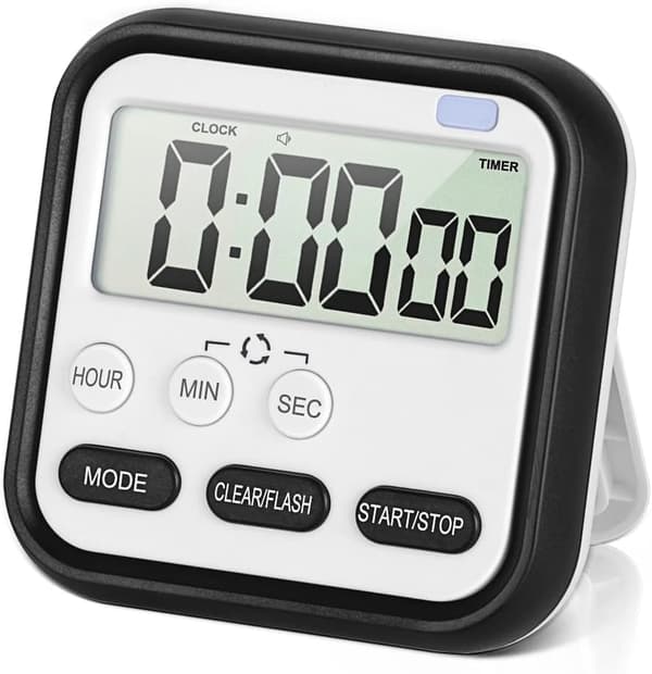 Digital Visuel Timer 24-timers Magnetisk Ur Stopur Tæl Op & Tæl Ned Timer med Stor LCD-skærm Store Cifre
